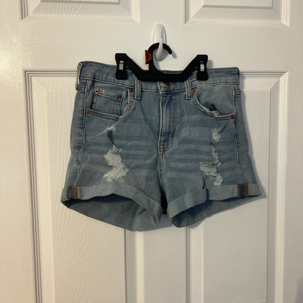 Aeropostale Light Blue Distressed Jean Shorts